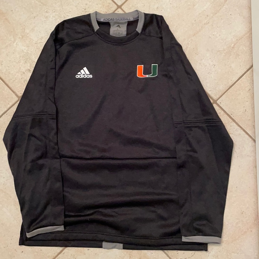 Large adidas long sleeve baseball style sweatshirt